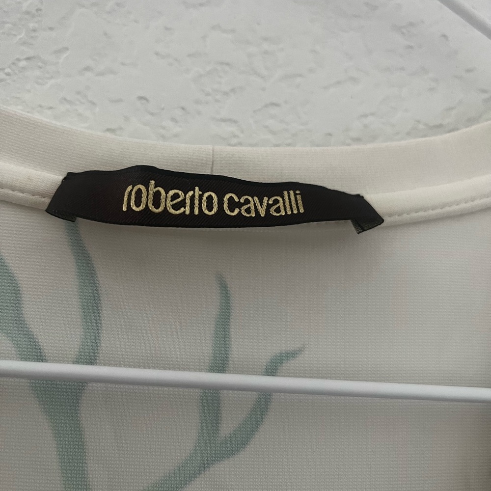 Roberto Cavalli Red and Pink Floral Design